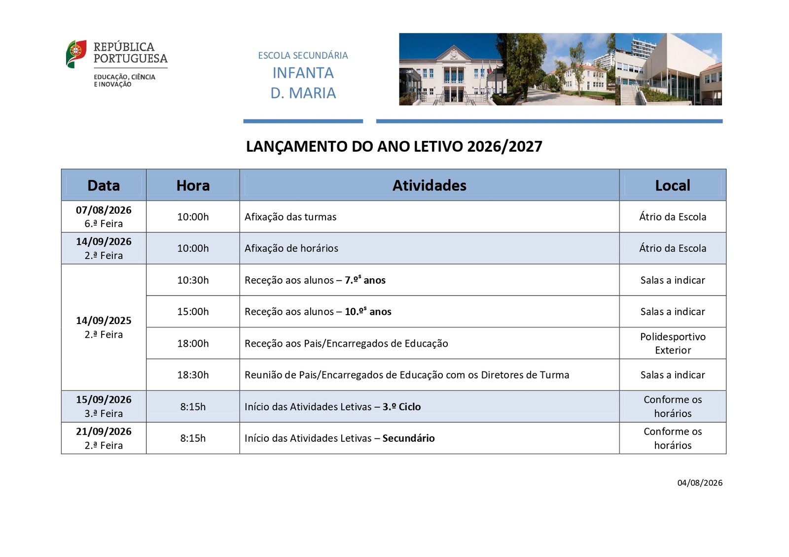 LANÇAMENTO DO ANO LETIVO 2026 2027 pagina escola page 0001